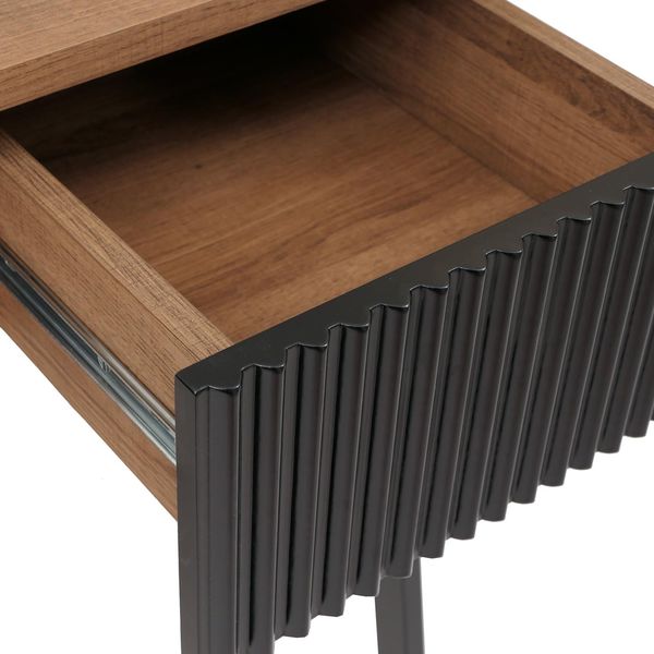 Schreibtisch HWC-O40, Bürotisch Computertisch, MDF Metall Melamin 78x120x60cm ~ natur Bild 6