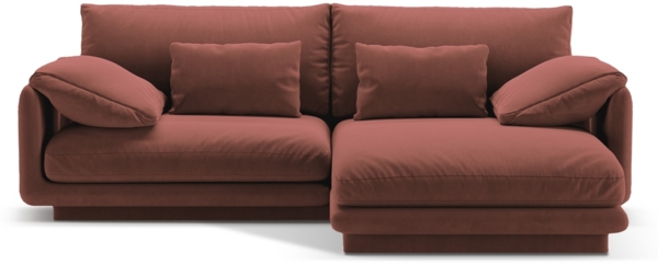 Micadoni Ecksofa Torino 3-Sitzer Rechts Samt Cuoio