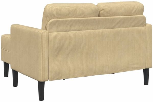 vidaXL 2-Sitzer-Sofa mit Chaiselongue L-Form Graugrün 125 cm Leinen 4107080 Bild 5