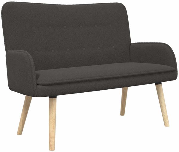 vidaXL 2-Sitzer Sofa Dunkelgrau 115 x 61 x 87 cm Bouclé 42028926 Bild 2