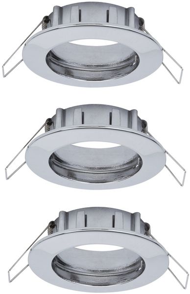 Paulmann 2easy Premium Einbauleuchten 3er Spot-Set IP44 starr 51mm Chrom4825