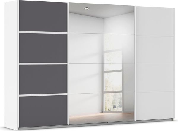 OTTO home Kleiderschrank Mehrzweckschrank Aktenschrank Möbel Mietswohnung Schlafzimmer AVOLA (3 verschiedene Ausstattungen BASIC/CLASSIC/PREMIUM (inkl. SOFT-CLOSE) mit eleganten Zierleisten in Chrom, Schwarz oder Weiß MADE IN GERMANY