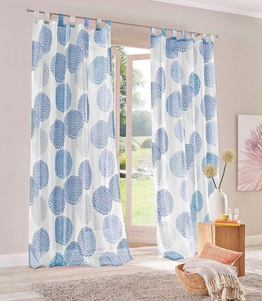 OTTO home Gardine Belem (1 St), Schlaufen, transparent, Voile, 1 oder 2 Schals, Vorhang, Fertiggardine, Kreise