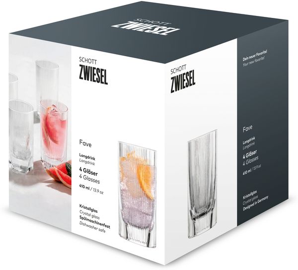 SCHOTT ZWIESEL Longdrinkglas "Fave" 4er Set