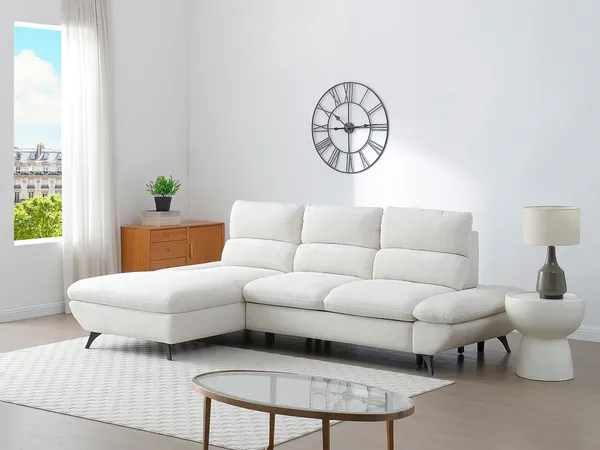 Vente-unique - LIORI Sofa Stoff Beige - B 196 cm x H 100 cm x L 282 cm
