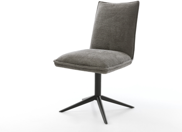 Drehstuhl Lelio-Flex Bouclé Soft Schlamm Fußkreuz Schwarz 360° drehbar Wippfunktion Taschenfederkern