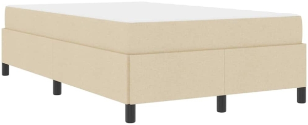 vidaXL Boxspringbett Creme 120x190 cm Stoff 3398848