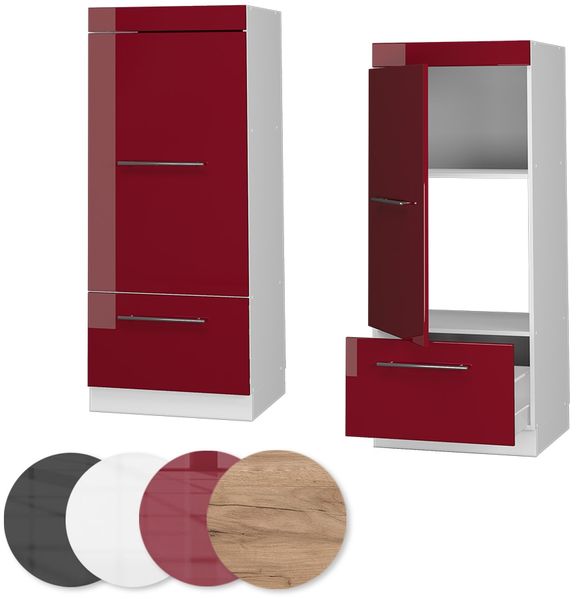 Mikrowellenschrank Fame-Line Bordeaux Hochglanz 60 cm Vicco Bild 5