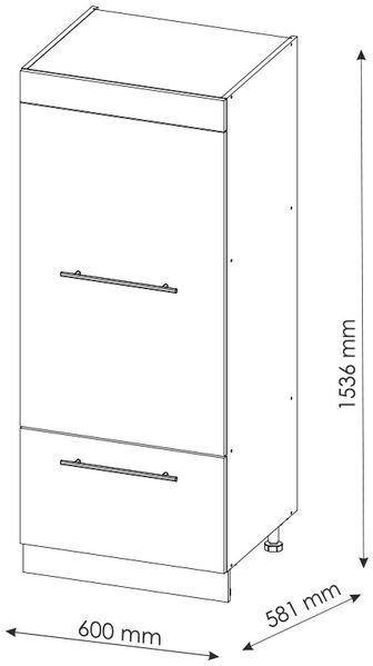 Mikrowellenschrank Fame-Line Bordeaux Hochglanz 60 cm Vicco Bild 3