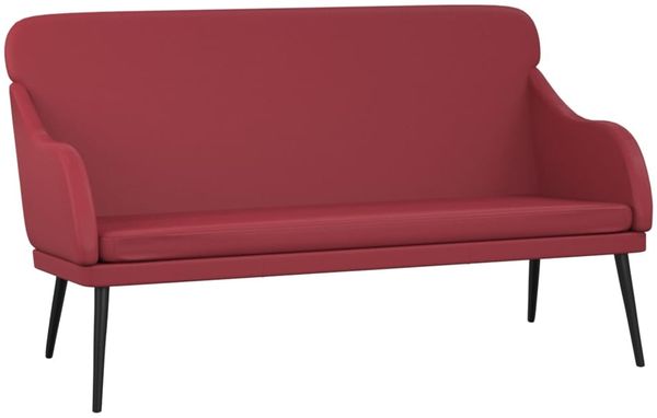 Sitzbank, Wohnzimmerbank, Weinrot 110 x 76 x 80 cm Kunstleder