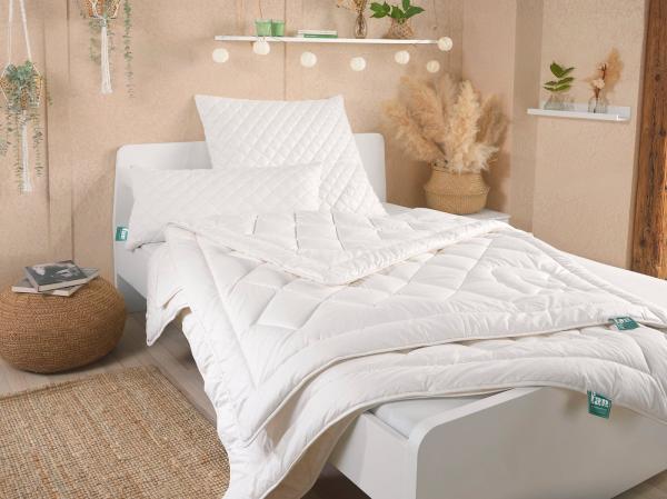 Baumwoll Ganzjahres/Übergangs Bettdecke - f.a.n. kbA Baumwolle 155x220 cm