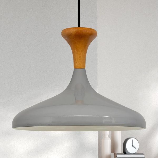 Bamyum Pendelleuchte Champion Pendelleuchte aus Holz, 35 cm Hängelampe Metall E27, ohne Leuchtmittel