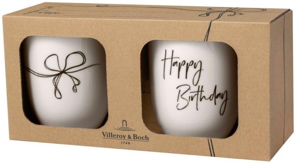 Villeroy & Boch Statement Kaffeebecher 280ml 2er Set Happy Birthday - DS