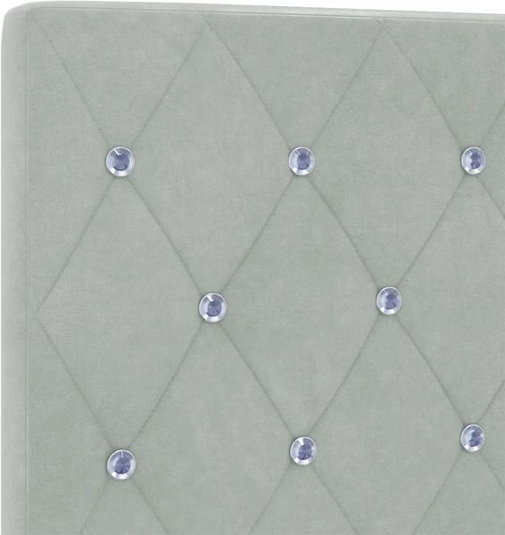 vidaXL Boxspringbett mit Kopfteil Hellgrau 120 x 200 cm Samt 3344867 Bild 10