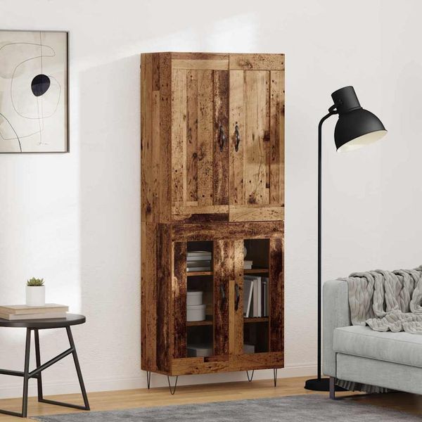 vidaXL Highboard Altholz 69,5 x 34 x 180 cm Holzwerkstoff 3403168