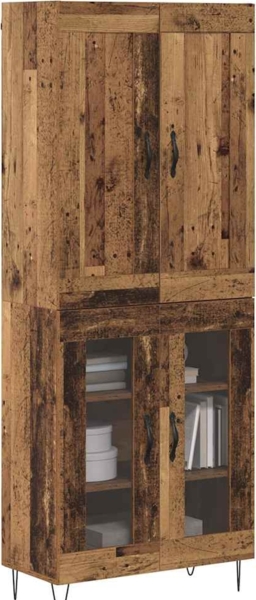 vidaXL Highboard Altholz 69,5 x 34 x 180 cm Holzwerkstoff 3403168