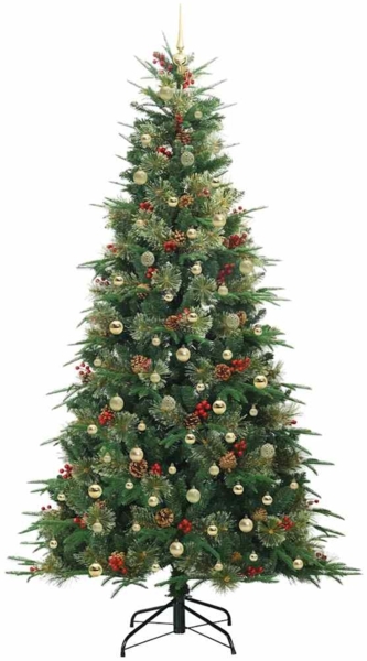vidaXL Künstlicher klappbarer Weihnachtsbaum Grün 240 cm PE und PVC 3397449 Bild 3