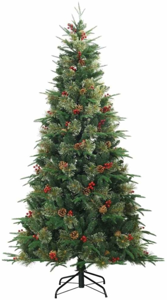 vidaXL Künstlicher klappbarer Weihnachtsbaum Grün 240 cm PE und PVC 3397449 Bild 4