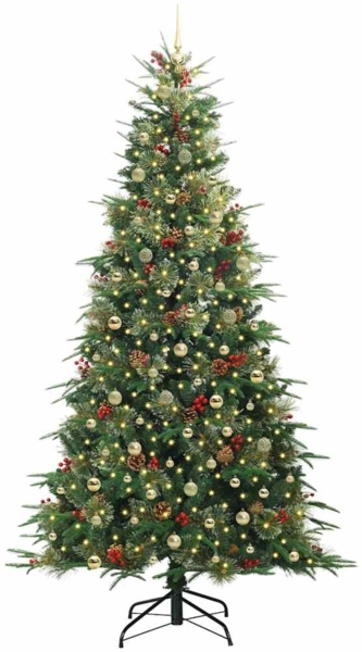 vidaXL Künstlicher klappbarer Weihnachtsbaum Grün 240 cm PE und PVC 3397449 Bild 2