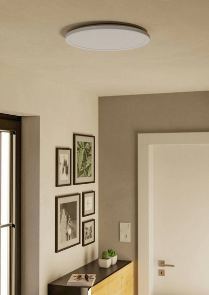 EGLO Deckenleuchte Rovito-Z Deckenlampe, ZigBee 3.0, Kunststoff, Badezimmerlampe, IP44, CCT - über Fernbedienung, Dimmfunktion, Farbwechsel, Nachtlichtfunktion, RGB, dimmbar über Fernbedienung, mehrere Helligkeitsstufen, LED fest integriert, Kaltweiß, ...