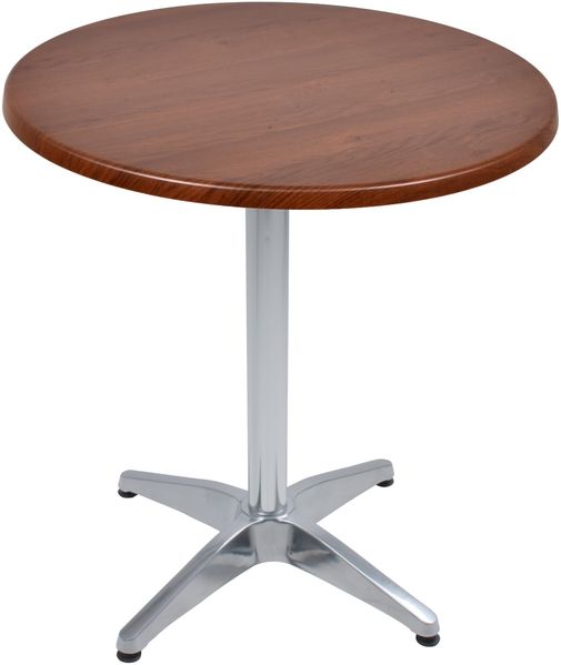Bistrotisch VIDOL Ø70cm Rund Dunkelbraun Holz | Cafétisch Bartisch Gartentisch Outdoor-Esstisch