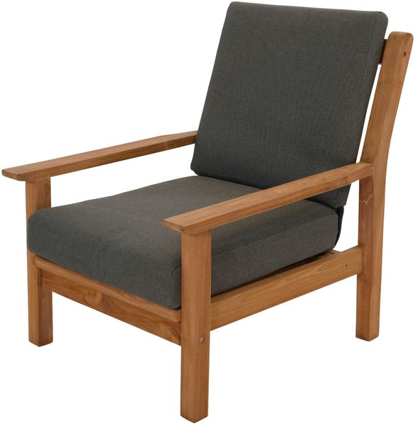 Loungestuhl Teak, inkl. Kissen