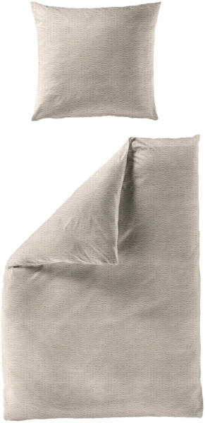 Seersucker Bettwäsche Set 4134 80 beige