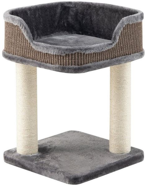 KOMFOTTEU Kratzbaum Katzenbaum, mit gepolstertem Sitzbrett, Sisal-Kratzstämmen & weiche Matte