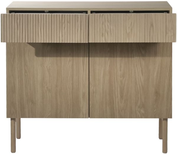 Selsey 'Nolie' Sideboard 2-türig mit 2 Schubladen, Eichenholzoptik, ca. 91 x 100 x 38 cm Bild 7