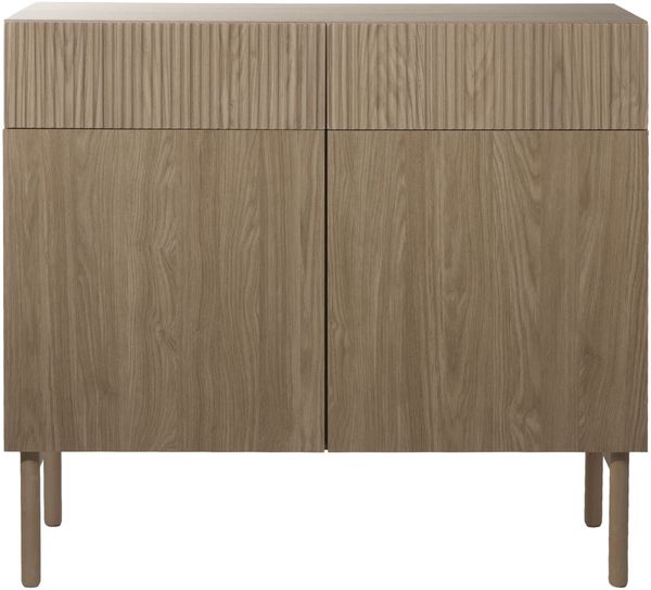 Selsey 'Nolie' Sideboard 2-türig mit 2 Schubladen, Eichenholzoptik, ca. 91 x 100 x 38 cm Bild 6