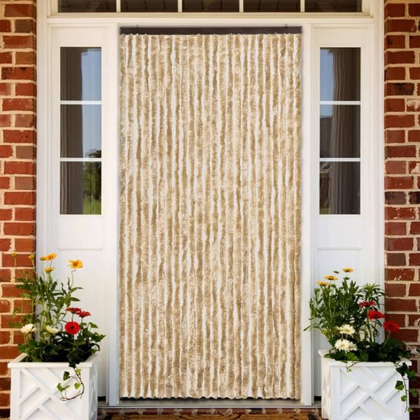 vidaXL Fliegenvorhang Beige 100x200 cm Chenille 377377