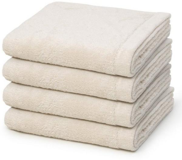 Cawö Lifestyle 4 tlg. Frottier-Set - 4 X Handtuch (50 X 100cm) - 520 g/m2 - Natur