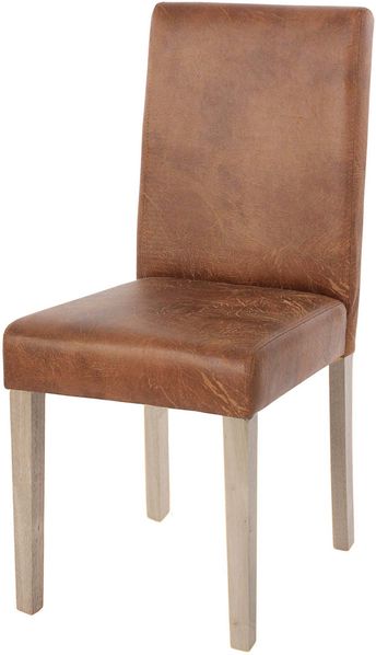 Esszimmerstuhl Littau, Küchenstuhl Stuhl, Stoff/Textil MVG-zertifiziert ~ Wildlederimitat, braune Beine