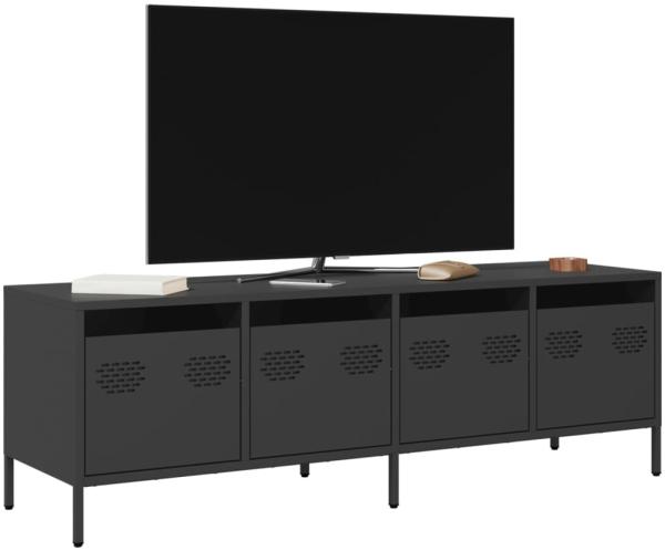 vidaXL TV-Schrank Schwarz 135x39x43,5 cm Kaltgewalzter Stahl 851304