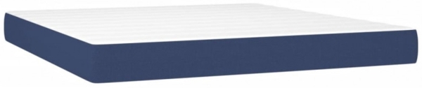 vidaXL Boxspringbett mit Matratze Blau 180x200 cm Stoff 3129655 Bild 5