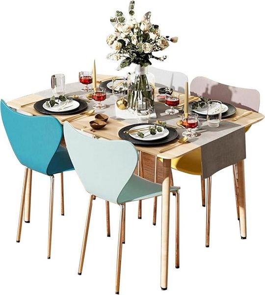 JEOBEST Esszimmerstuhl Küchenstuhl Wohnzimmerstuhl mit Rückenlehne, (Set, 4 St) Weiß Blau Grün Rosa 45.5 x 40 x 82.5 cm
