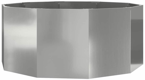 vidaXL Pflanzkübel Silber 120 x 120 x 50 cm Verzinkter Stahl 883750