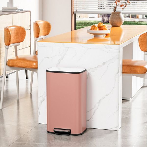 TLGREEN Mülleimer aus Stahl,Tretmülleimer mit Soft-Close Deckel,Tretmülleimer für Küche, Badezimmer