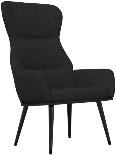 Relaxsessel mit Hocker Schwarz Stoff [3097435] Bild 3