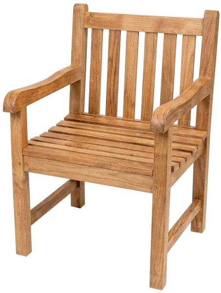 Stabiler Gartensessel Picadelly in Premium Teak mit Armlehnen