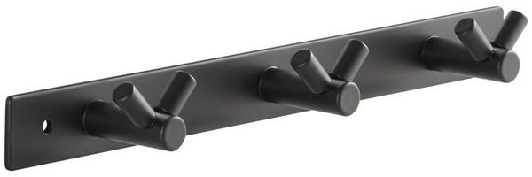 SO-TECH® Hakenleiste Blackline CORA V schwarz pulverbeschichtet, (1 St), Länge 257 mm mit 3 Haken