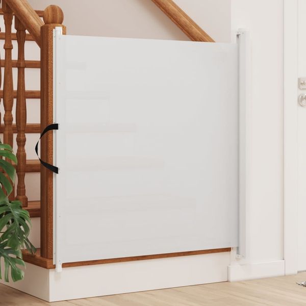 vidaXL Haustier-Barriere Ausziehbar Weiß 82,5x125 cm 4004128