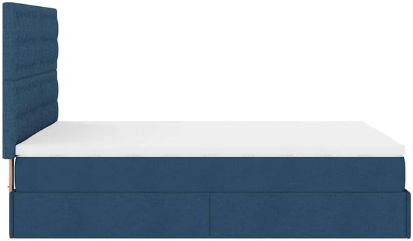 vidaXL Ottoman-Bett mit Matratze & LEDs Blau 140x200 cm Stoff 3314182 Bild 11