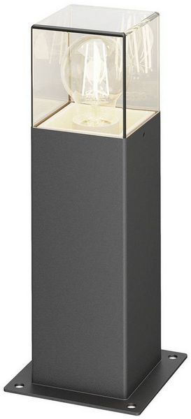 Lucande Außen-Stehlampe Keke, Metall, Schwarz IP44, 1 x 13 W