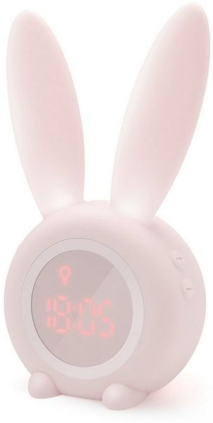 EXTSUD LED Nachtlicht Kinder Lichtwecker Cute Rabbit Kinderwecker, Creative Nachttischlampe Snooze-Funktion zeitgesteuertes Nachtlicht
