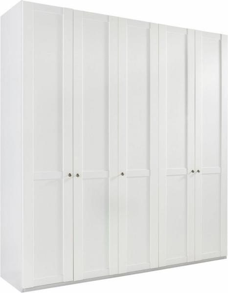 Kleiderschrank Newport 225x58x236cm Schlafzimmerschrank weiß 5-türig (18591)