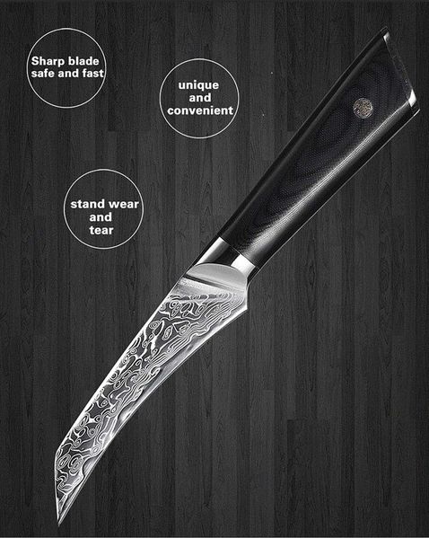 Damaszener Gemüsemesser Das Schälmesser oder Obstmesser in schönster Form für Anfänger und Profis sollte in keiner Küche fehlen