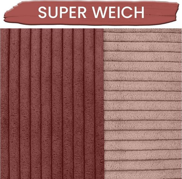 Amilian Kissenbezüge - 2er Set Kissenbezug - Zierkissenbezüge - Bezug für Dekokissen, (2 Stück), 40x40 cm Cord-Optik - Kissenhüllen, Bezüge, Sofabezüge