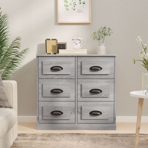 vidaXL Sideboard Grau Sonoma 70x35,5x67,5 cm Holzwerkstoff 816438
