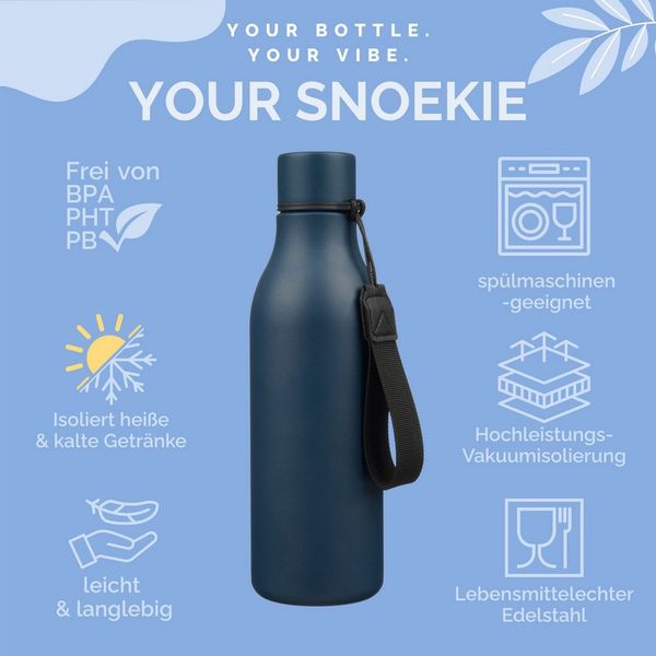 SNOEKIE Thermoflasche SNOEKIE Edelstahl Thermoflasche, SGS Geprüft, Spülmaschinengeeignet